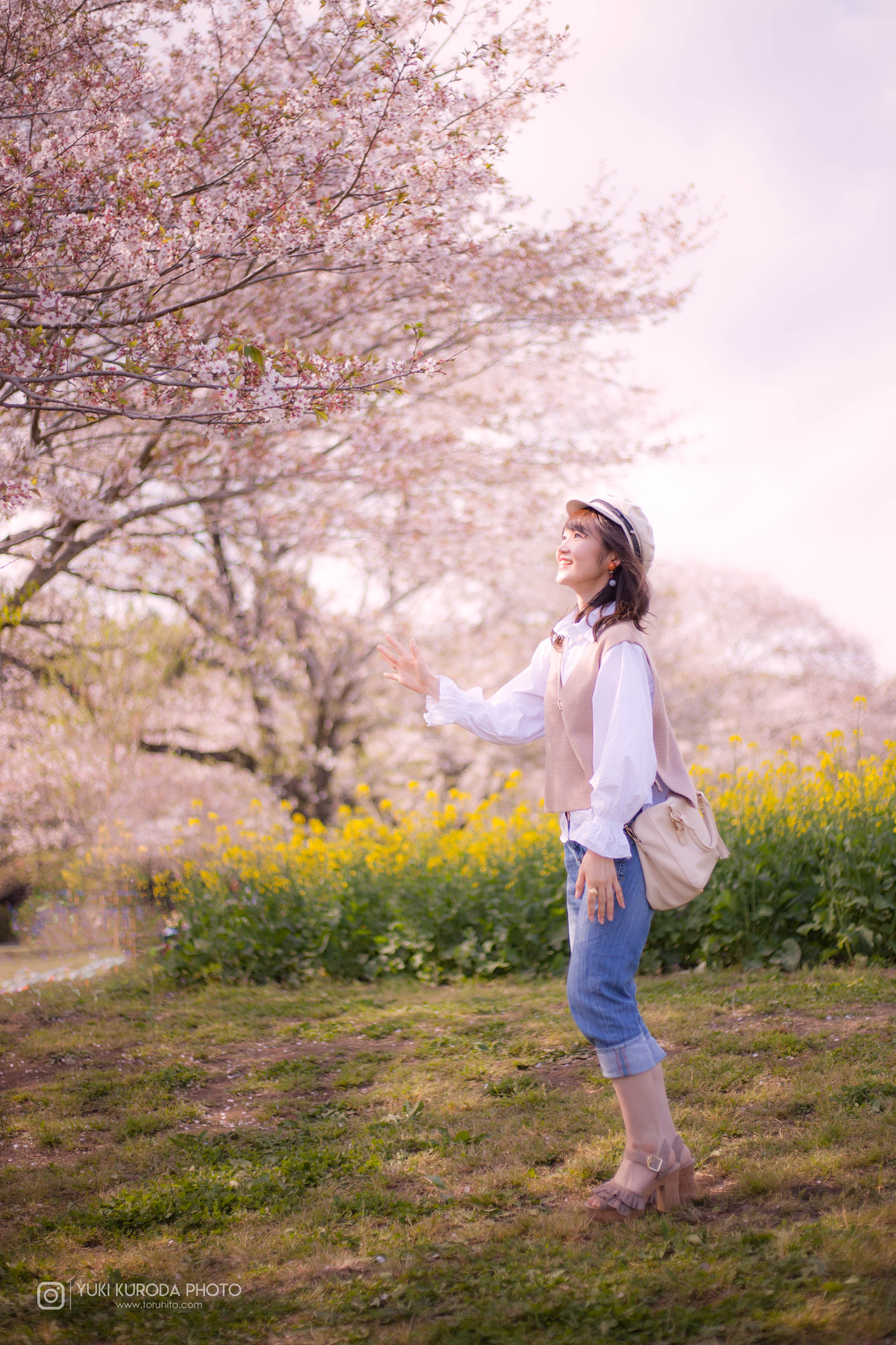 西都原の桜と菜の花